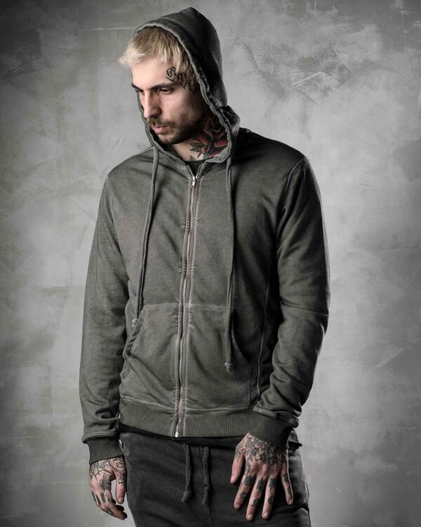 zipper hoodie cool grey
